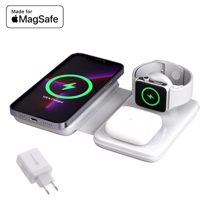 Omega™ - Caricabatterie wireless pieghevole 3 in 1