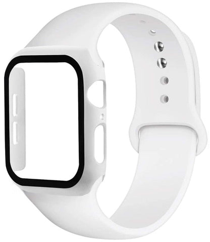 Cinturino in silicone + protezione in vetro temperato per Apple Watch