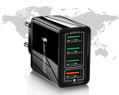 Adattatore di ricarica rapida QC3.0 a 4 porte