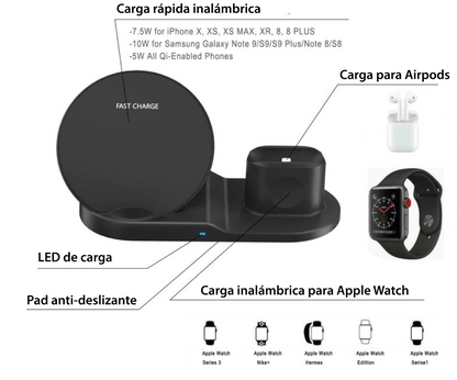 Cargador inalámbrico Dock™ 3 en 1