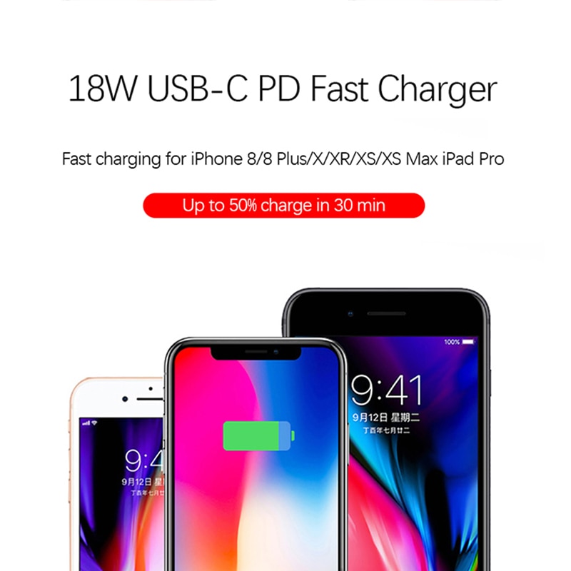 18W PD 3.0 fast charging adapter